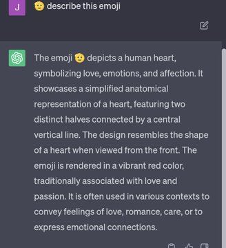 description of a salute emoji that calls it a human heart